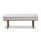 Baxton Studio Arne Mid-Century Beige Upholstered Walnut Finished Bench 159-9836 - alternate 3